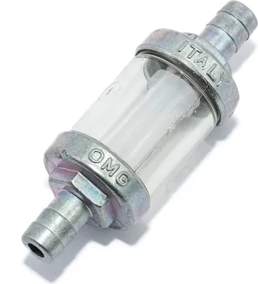 Produktbild von OMG Benzinfilter - massive Metallausführung - ø 8 mm Anschluss kompatibel mit diverse Mokick und Motorrad - Modelle