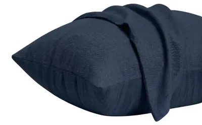 Produktbild von Kissenbezug 65 x 65 cm, 2er-Set – Dunkelblauer Kissenbezug mit Reißverschluss, aus weicher Mikrofaser, 65 x 65 cm