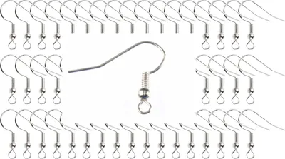 Produktbild von Ohrringe selber machen 300 Ohrhaken Rohling Miniblings Fischhaken DIY versilbert