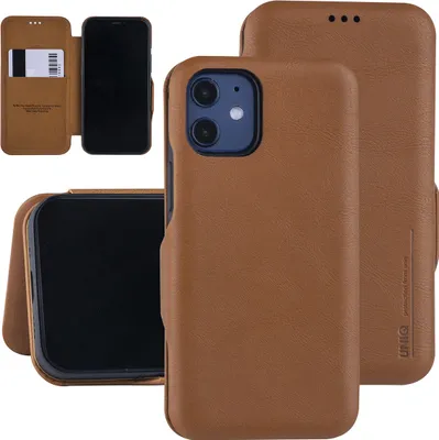 Produktbild von Apple iPhone 12 Mini Light Brown Book type case - Card Holder