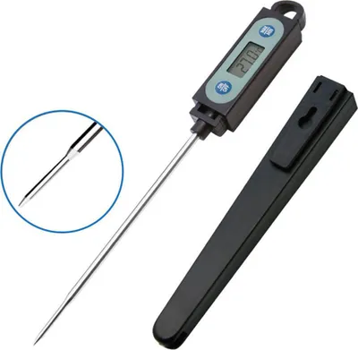 Produktbild von INF Digitales Lebensmittelthermometer für die Küche Schwarz