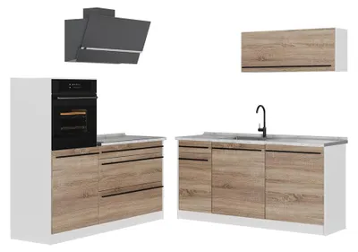 Imagen del producto de Mueble de cocina Vicco R-Line Sonoma/Blanco 160 cm sin encimera, Model 66940