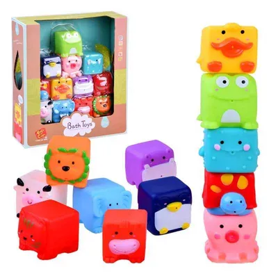 Produktbild von Badespielzeug aus Gummi mit Tiermotiven, 12 Stück, ZA2813