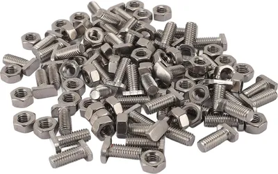 Image de 50pcs Greenhouse Bolts Nuts Set Stainless Steel M6X14 Bolts and M6 Hex Nuts for Outdoor Plant Gardening (Lot de boulons et d'écrous hexagonaux de serre en acier inoxydable pour le jardinage)