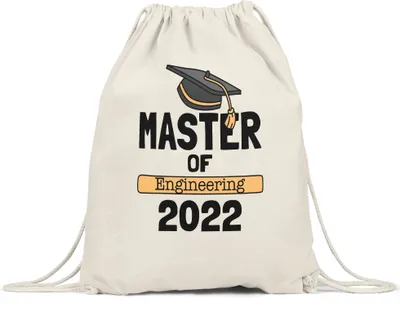 Produktbild von Master of Engineering 2022 Turnbeutel Gymsack Studium Absolvent Abschluss Geschenk Masterabschluss Uni