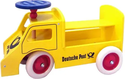 Produktbild von Rutscher Postauto aus Holz mit Lenkung
