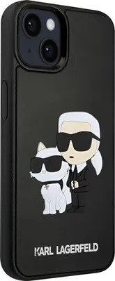 Produktbild von Karl Lagerfeld, Schutzhülle 3D Rubber Karl & Choupette Apple iPhone 15 Plus, Schwarz