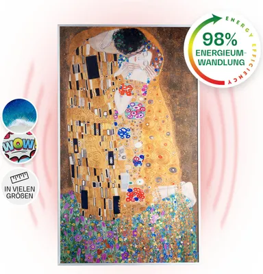 Image de Klarstein Radiateur Infrarouge Mural, Chauffage Infrarouge 600W, Panneau Chauffant Infrarouge, Télécommande, Radiateur Electrique Extra Plat, Salle de Bain, Sans CO2, Faible Conso d'Energie