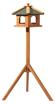 Zdjęcie produktu dla Karmnik dla ptaków - Drewno sosnowe - Na stojaku - 115 cm - Dla dzikich ptaków