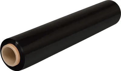 Produktbild von 3 Rollen Stretchfolie, schwarz; 500mm breit und 300m lang; 23my