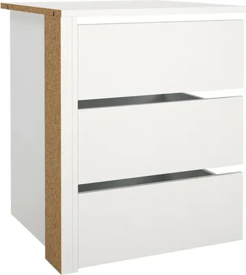Produktbild von Kommode Giacarta, Mehrzweckkommode, Schlafzimmerkommode, Schrank mit Schubladen, 57x55 h70 cm, Weiß