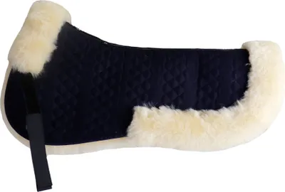 Produktbild von Engel Reitsport Lammfell Sattelkissen (Sakis2) Schwarz Med./Natur L (18 - 19,5 Inch) 58cm