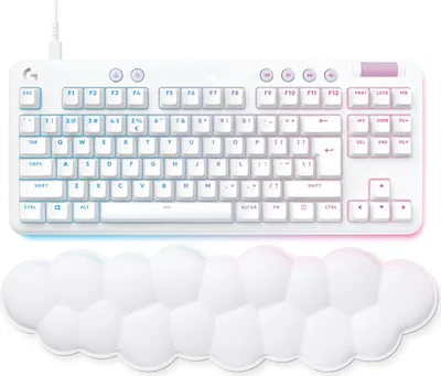 Produktbild von Logitech G G713 - Tastatur - Ohne Zehnertastatur - Hintergrundbeleuchtung - USB - QWERTY - US International - Tastenschalter: Tactile - weiß