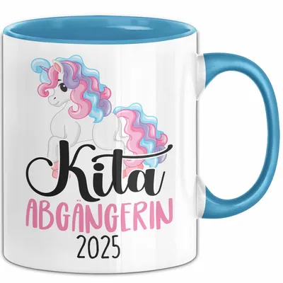Produktbild von Trendation - Kita Abgängerin 2022 Einschulung Mädchen Geschenk Tasse Schulstart 1. Schultag Schuleinführung Schulanfang Geschenkidee Schulkind (Blau)