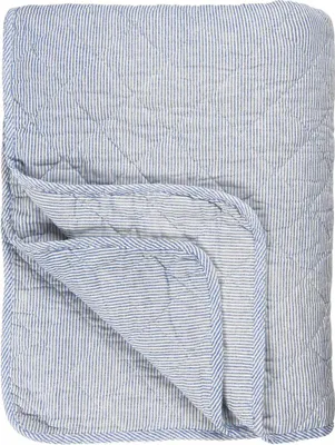 Produktbild von Plaid BEACH CLUB blau weiß gestreift Decke Strandhaus al Farmhouse Hamptons