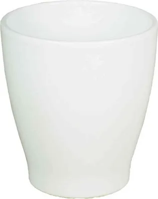Produktbild von INNA-Glas Keramik Orchideenvase, Ø13,2cm, 15cm, weiß - Pflanztopf/Orchideen-Blumentopf