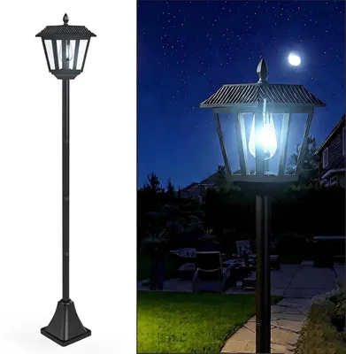 Solar-Gartenleuchte 180 cm, kaltweiß, IP65, 1 Stück