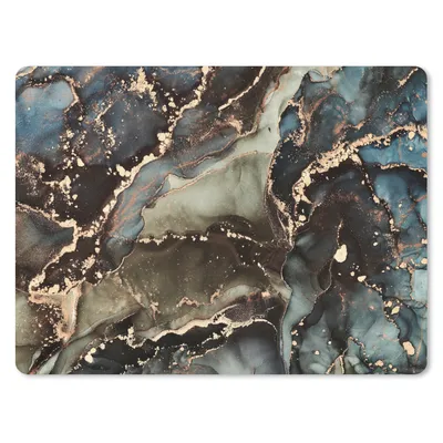 Produktbild von MuchoWow® Mauspad Mousepad Marmor - Gold - Grün 23x19 cm - Mousepads - Maus Mat - Pad - Mausunterlage - Schreibtischunterlage - Mauspad