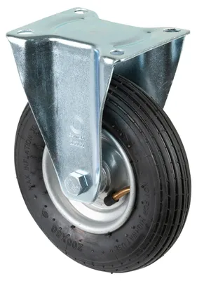 Productafbeelding van BS Rollen, bokrol, diameter 200 mm, draagvermogen 75 kg, luchtwiel, plaat 135x105 mm - L410.C90.200
