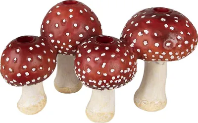 Obrázek produktu pro Svícen Clayre & Eef Houba 17 cm Červená bílá Polyresin