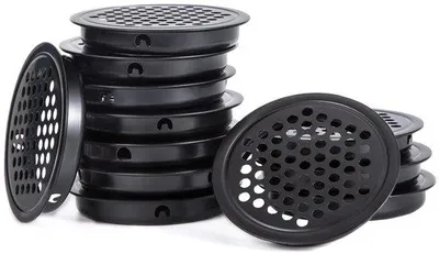 Obrázek produktu pro Sada 12 černých ventilačních mřížek z nerezové oceli pro optimální cirkulaci vzduchu