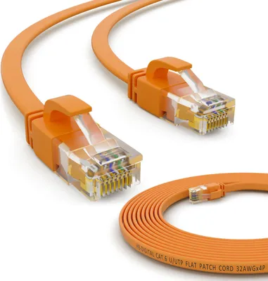 Produktbild von hb-digital 20m Patch Kabel CAT 6 Flachkabel bis zu 1000Mbit/s, U/UTP, PVC Mantel flach gelb