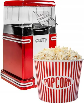 Immagine prodotto di Macchina per popcorn Camry CR 4480 - Popcorn senza grassi a 1200 W, design retrò