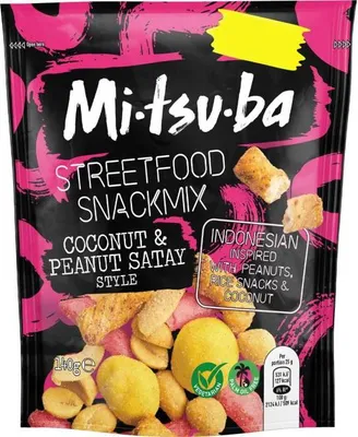 Produktbild von Mitsuba Streetfood Snackmix Coconut & Peanut Satay Style 140g