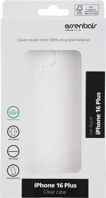 Produktbild von Essentials 3052301, Cover, Apple, appleiphone16plus, 17 cm (6.7"), Transparent
