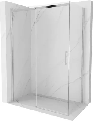 Immagine prodotto di Mexen Omega cabina doccia scorrevole 140 x 70 cm, trasparente, cromo - 825-140-070-01-00
