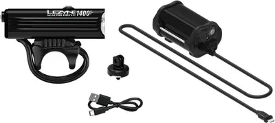 Obrázok produktu pre Svetlo Lezyne Macro Drive 1400 Plus Loaded Kit – predné batérie 5200 a 7600 mAh čierne 1-LED-4A-V804