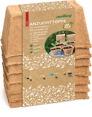 Produktbild von Romberg -Anzuchttöpfe 8x8 cm 14 stk