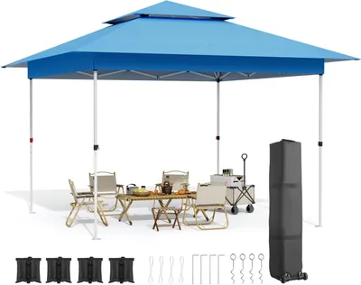 Produktbild von Pavillon – Gartenpavillon – Partyzelt – Gartenzelt – Pop-up-System – mit 4 Moskitonetzen als Seitenteile