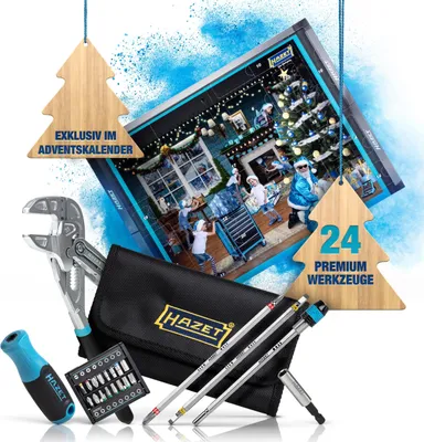 Produktbild von Hazet Adventskalender: 24-teiliges Premium Werkzeug-Set für Handwerker