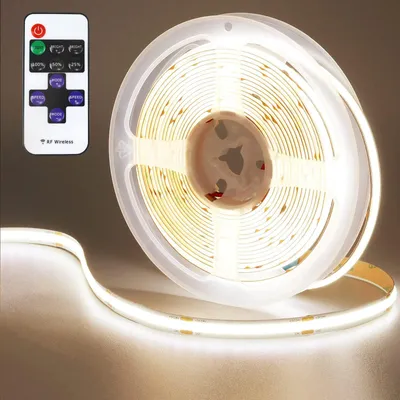 Produktbild von 5M COB LED Streifen Neutralweiß 4500K 24V 320LEDs/m Dimmbar Lichtleiste Lichtband mit Fernbedienung für Schlafzimmer, Wohnzimmer, Küche
