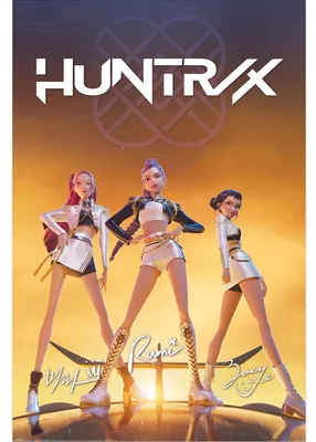 Immagine prodotto di K-Pop Demon Hunters - Maxi-poster "Huntrix" PM13524 (91,5 cm x 61 cm) (oro/bianco)