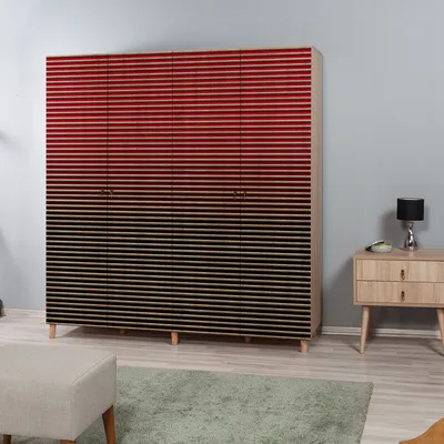 Obrázek produktu pro Skye Decor, Květen - 221, Kleiderschrank, Sonoma-Eiche, 100% MELAMINBESCHICHTETE SPANPLATTEN, 180 x 52 x 192 cm