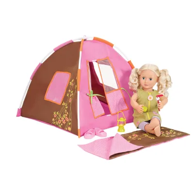 Zdjęcie produktu dla Our Generation - Zestaw kempingowy dla lalki 46 cm (brzowo-rowy)