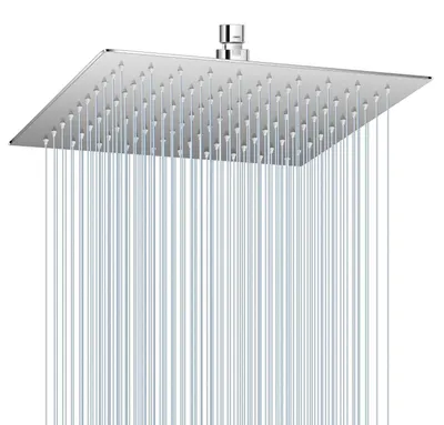 Produktbild von Duschkopf Regendusche 25cm poliertes Chrom 304 Edelstahl Wassersparend 121 Anti-Kalk-Düsen 360° verstellbar 10 Zoll