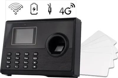 Obrázok produktu pre Zariadenie na zaznamenávanie pracovného času TimeLok-400NWEPBI4G + 10 kódovaných RFID kariet 13,56 MHz TimeLok-400NWEPBI4G+HD-RWC02-10