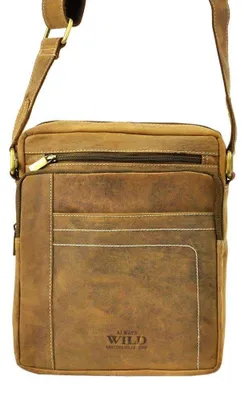 Obrázek produktu pro Wild dámská kabelka z přírodní kůže světle hnědá 24x29x6,5 cm