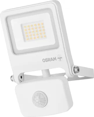 Produktbild von OSRAM ENDURA FLOOD PC 20W LED-Fluter mit Sensor, 3000K warmweiß, 1800 Lumen, IP44 Flutlicht IR-Melder, Tageslichtabschaltung, Weiß