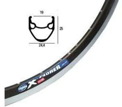 Produktbild von Rigida velg Ryde 28 (622) X-Plorer 32 14 Schwarz (geschärft)