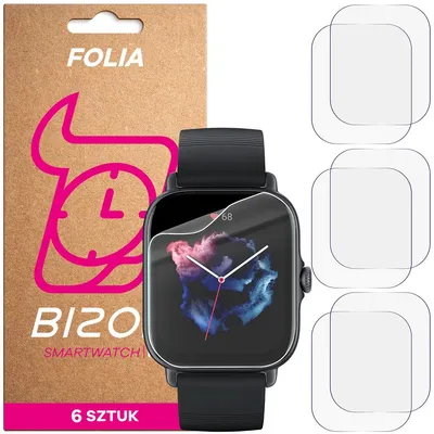 Produktbild von 6x Schutzfolie für den Bildschirm für Amazfit GTS 3, Bizon Watch HydroFlex