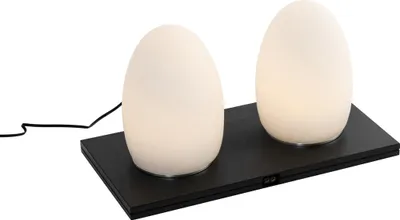 Produktbild von Set mit 2 Weißen RGBW wiederaufladbaren Tischleuchten Eggo