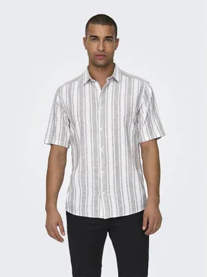 Immagine prodotto di Only & Sons Caiden Camicia a maniche corte Bianco M Uomo Bianco M