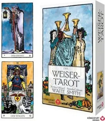 Obrázok produktu pre Das Weiser-Tarot - Tarot von A.E. Waite in den ursprünglichen Aquarellfarben (78 Karten illustriert von Pamela Colman Smith mit Booklet)