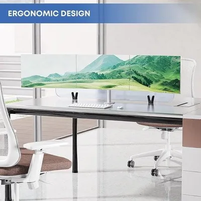 Obrázek produktu pro Držák na 3 monitory – Držák na notebook – Stojan na notebook – Robustní konstrukce pro více zařízení