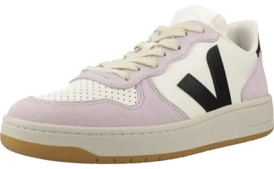 Produktbild von Veja V-10 Damensneaker, Leder/Textil, Pure/Black/Parme nachhaltig produziert - Damenschuhe Top Trends, Mehrfarbig, leder/textil&nbsp
