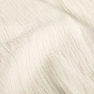 Musselin Bio Organic ab 1m Baumwollstoff Double Gauze Mulltuch Stoff Oeko-Tex vanille